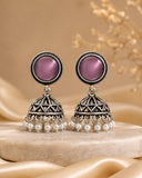 Lavender Pearl Jhumkas