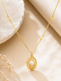 Golden Floral Charm Necklace