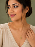 Golden Floral Charm Necklace